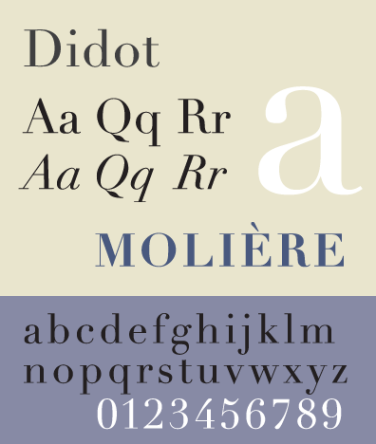 Linotype Didot (contemporary adaptation of Didot), Adrian Frutiger, 1991
