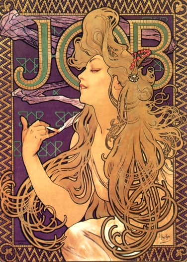 Job Cigarettes, Alphonse Mucha, 1896